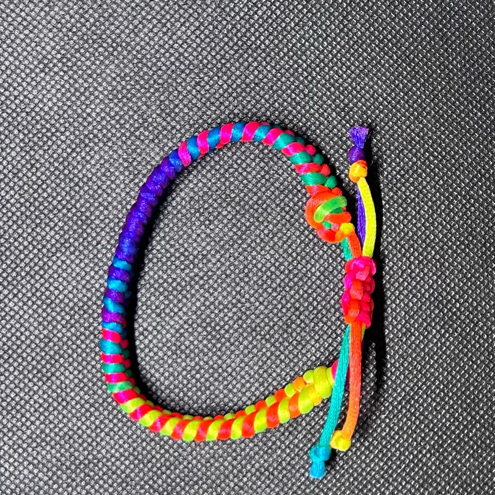 Rainbow color, macramé bracelet